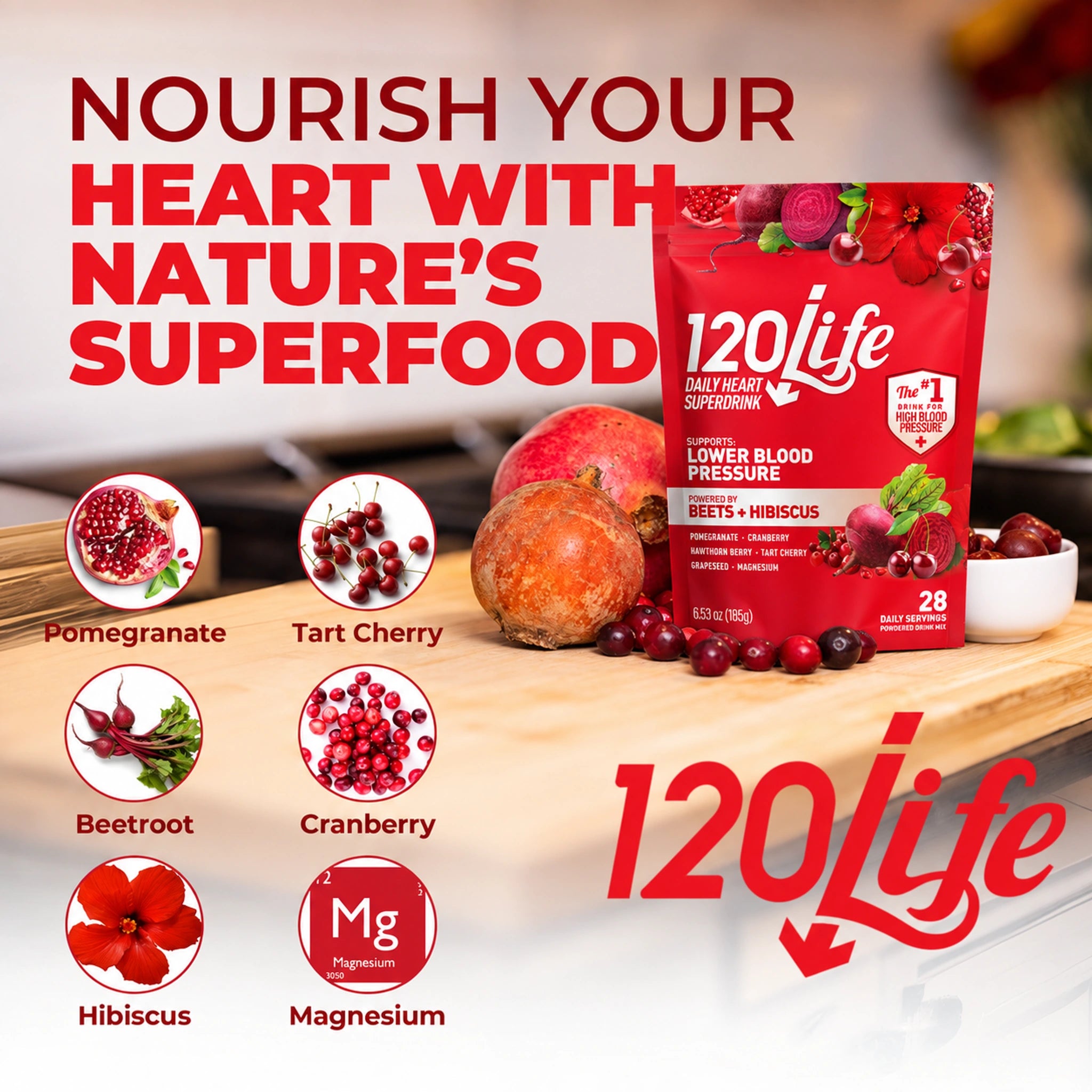 120/Life powder with fruit ingredients